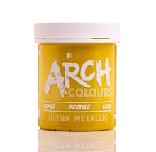 Load image into Gallery viewer, Yellow Gold Metallic screen printing ink | Arch Colours  
